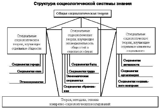 Рис. 1.3. Структура социологической системы знания